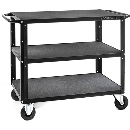 ConeCarts 3-Shelf Large Basic Cart with High-Density Precut Foam