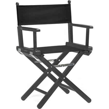 ConeCarts 18.9" Low Cotton Fabric Beech Director's Chair with Black Seat and Frame