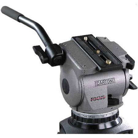Cartoni Focus System, with Focus Head, 1-Stage Ultra Light Aluminium Tripod, Mid-Level Spreader & Soft Case, Supports 2.2 to 22 lbs.