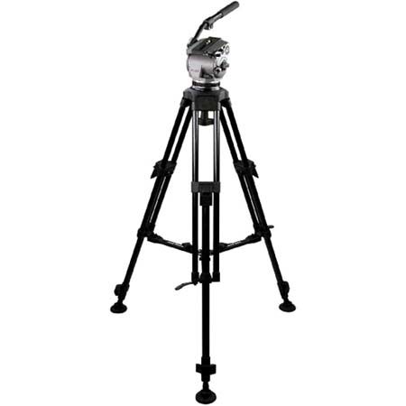 Cartoni AL Carbon Fiber Tripod with Fluid Head - Black