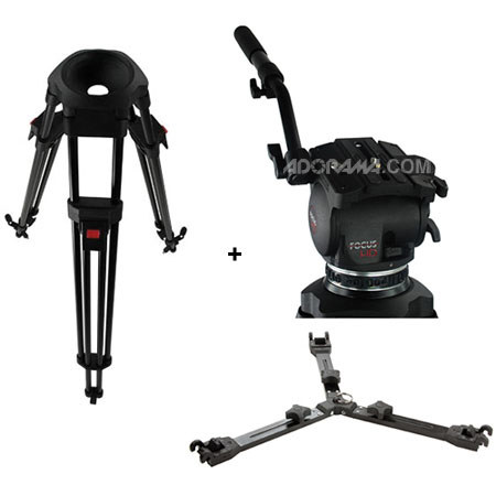 Cartoni Focus 1-stage HD Aluminum Tripod with Fluid Head -Black