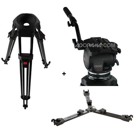 Cartoni Focus 1-stage HD Carbon Fiber Tripod with Fluid Head - Black