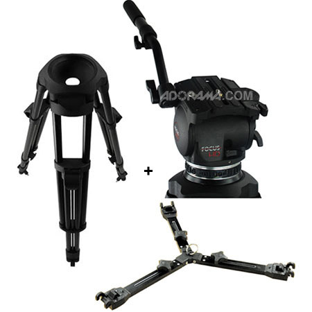 Cartoni Focus 2-stage HD Aluminum Tripod with Fluid Head - Black