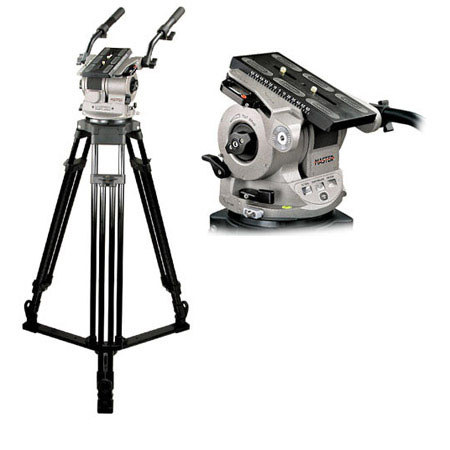 Cartoni M112 3-section Carbon Fiber Tripod with Fluid Head - Black