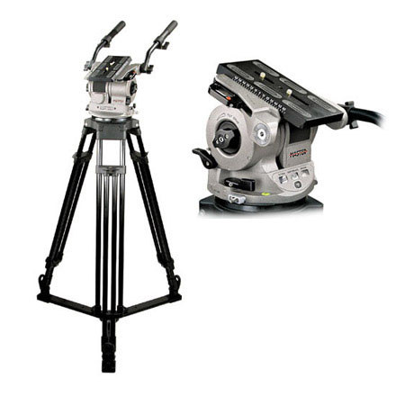 Cartoni M113 2-section Aluminum Tripod with Fluid Head - Black