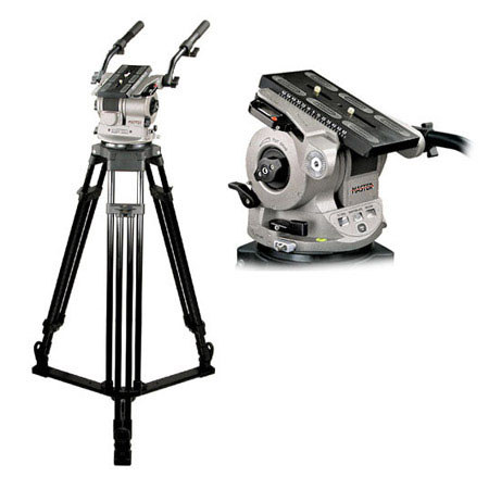 Cartoni M115 3-section Carbon Fiber Tripod with Fluid Head - Black