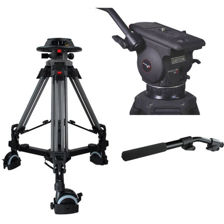Cartoni P20 Pedestal System, Includes Focus 12 Head and 2 Pan Bars