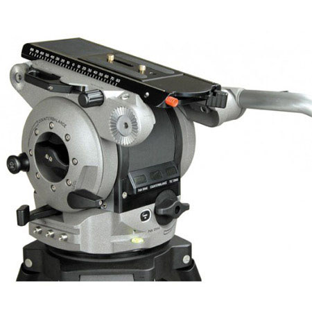 Cartoni S101 Flat Sigma Fluid Head, 88lbs, 1 Pan Bar