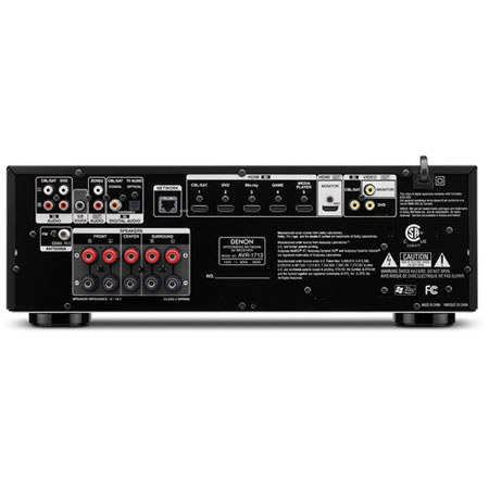 Denon AVR-1713 5.1 Channel 3D Pass Through and Networking Home Theater Receiver