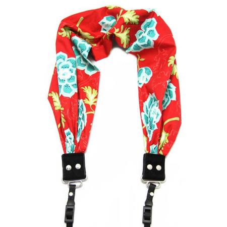 Capturing Couture Scarf Camera Strap, Azalea Red