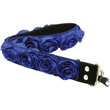 Capturing Couture Floral Collection Organza 1.5" Camera Strap, Cobalt Blue