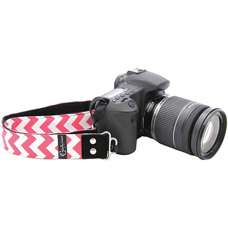 Capturing Couture Chevron 1.5" DSLR Camera Strap, 30" Length, Pink