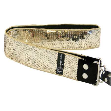 Capturing Couture Sequin Collection Sequin Gold Glam 1.5" Camera Strap