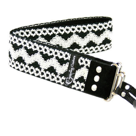 Capturing Couture Artisan Dakota Lace Navajo 2" Camera Strap, Black/White