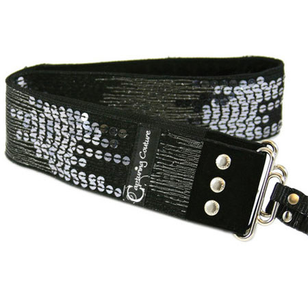 Capturing Couture Sequin Collection: Sequin Camera Strap, Ombre Black