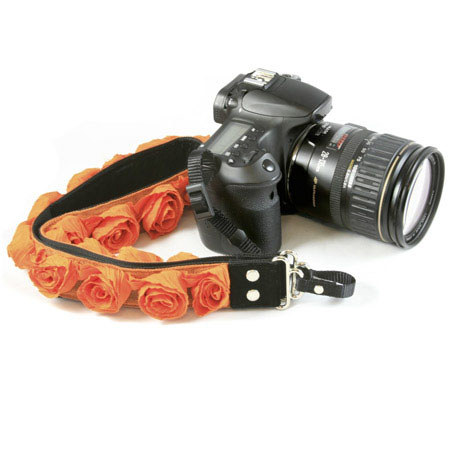 Capturing Couture Orange Organza 1.5 Inch Camera Strap
