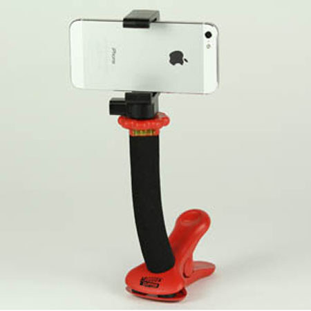 Camera Clipper Smartphone Edition, White - Clamp Mount with Flexible Arm