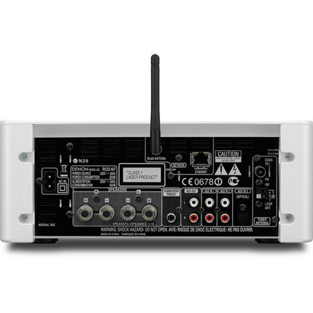 Denon RCD-N7 Receiver/CD Wi-Fi Network Streaming AM/FM/CD Player, White