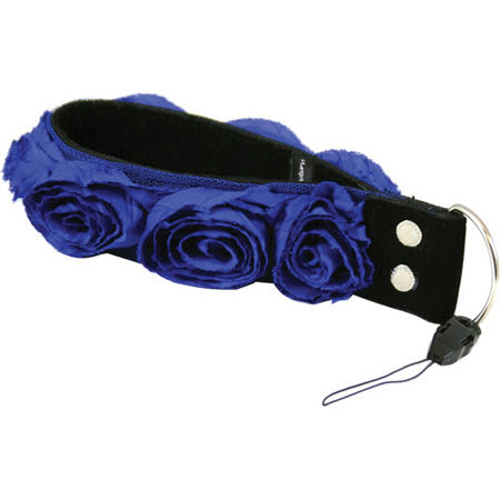 Capturing Couture Floral Collection Blue Organza 1.5" Wristlet Camera Strap