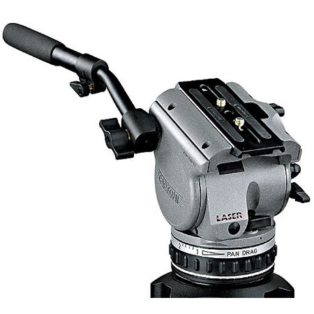 Cartoni Laser Head 3-section Aluminum Tripod with Laser Video Head -Black