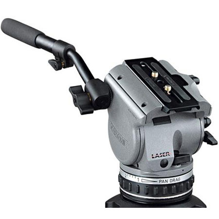 Cartoni Laser Head 3-section Carbon Fiber Tripod with Laser Video Head - Black