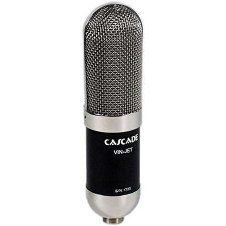 Cascade Microphones Vin-Jet Long Ribbon Mic, Stock Transformer, Black/Nickel