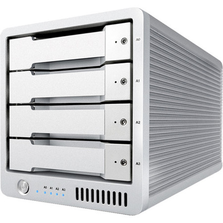 CalDigit T4 High-Performance 4-Bay RAID Storage Array with 8TB (4x 2TB) SSD, 2x Thunderbolt 3 and 1x DisplayPort Ports, Supports RAID 0,1,5 and JBOD