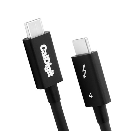 CalDigit 2.6' 100W Thunderbolt 4 USB-C Cable, Black