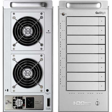 CalDigit HDONE-D 12 TB-E Tower RAID Solution with Eight Swappable Drive Modules and ELANE-1E PCI-E Card, Supports Windows, MacOS, Linux