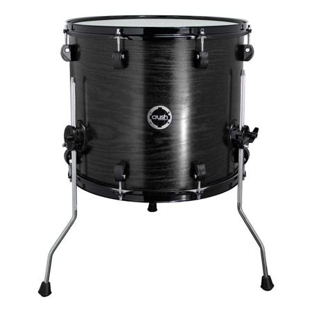 Crush Drums Chameleon Ash Series 14x13" Floor Tom Drum, Trans Satin Black