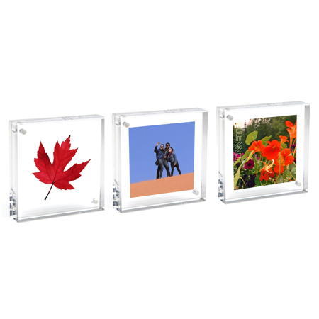 Canetti Original Magnet Frame, 2x2", Clear 3-Pack