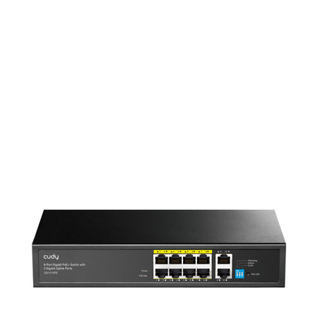 Cudy GS1010PE 8-Port Gigabit PoE+ Unmanaged Network Switch with 2x Gigabit Uplink Port