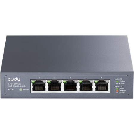 Cudy HS105 5-Port 2.5Gbps Multi-Gigabit Ethernet Unmanaged Network Switch