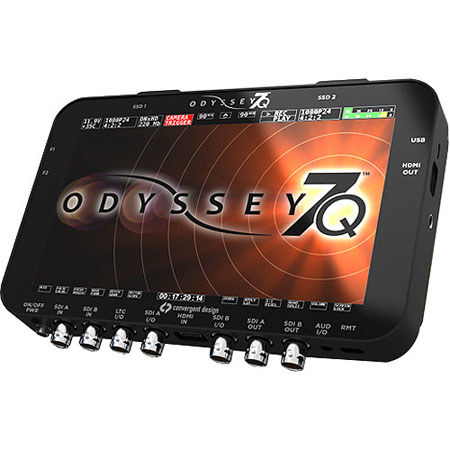 Convergent Design Odyssey7Q RAW Monitor & Recorder, 4 In/2 Out, 8 Audio Channels