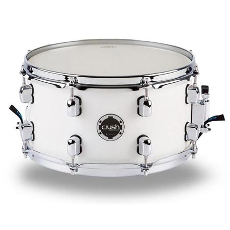 Crush Drums Sublime E3 Maple 13x7" Snare Drum, White Multi Sparkle