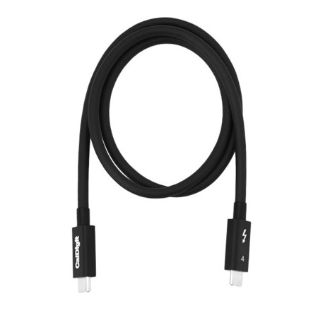 CalDigit 6.6' 5A 40Gb/s Thunderbolt 4 / USB-4 Male Cable, 100W Charging, Black