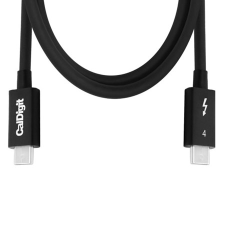 CalDigit 6.6' 5A 40Gb/s Thunderbolt 4 / USB-4 Male Cable, 100W Charging, Black