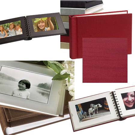 Celine Countryman 5.5" x 7.25" Horizontal 1-Up Windowpane Album for 24 4x6" Photos - Page Color: Natural, Cover Color: Shiny Wine