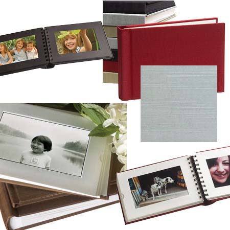 Celine Countryman 5.5" x 7.25" Horizontal 1-Up Windowpane Album for 24 4x6" Photos - Page Color: Black, Cover Color: Adriatique Blue