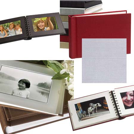 Celine Countryman 5.5" x 7.25" Horizontal 1-Up Windowpane Album for 24 4x6" Photos - Page Color: Black, Cover Color: Lavender Haze