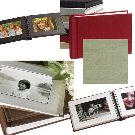 Celine Countryman 5.5" x 7.25" Horizontal 1-Up Windowpane Album for 24 4x6" Photos - Page Color: Natural, Cover Color: Chesapeake Green