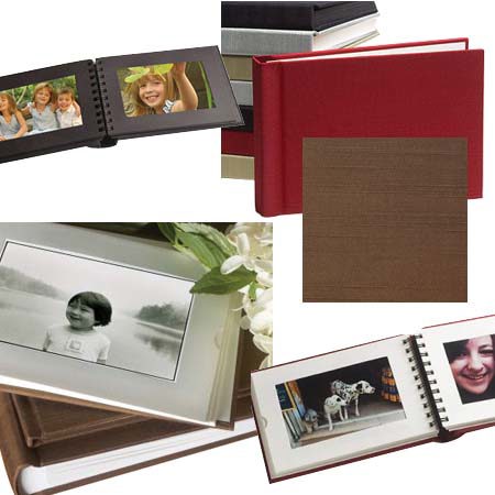 Celine Countryman 5.5" x 7.25" Horizontal 1-Up Windowpane Album for 24 4x6" Photos - Page Color: Natural, Cover Color: Vicuna Brown