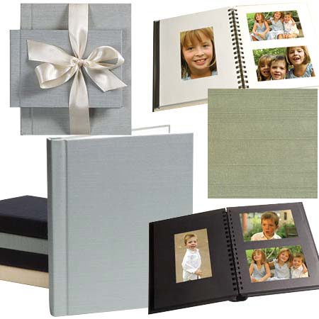 Celine Countryman 9.5" x 7.25" Horiz/Vert 2-Up Windowpane Album for 36 4x6" Photos - Page Color: Natural, Cover Color: Cheasapeake Green
