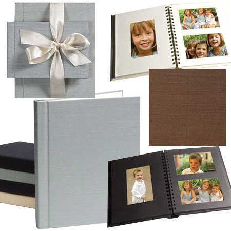 Celine Countryman 9.5" x 7.25" Horiz/Vert 2-Up Windowpane Album for 36 4x6" Photos - Page Color: Natural, Cover Color: Vicuna Brown
