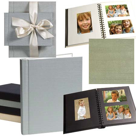 Celine Countryman 9.5" x 7.25" Horiz/Vert 2-Up Windowpane Album for 36 4x6" Photos - Page Color: Black, Cover Color: Chesapeake Green