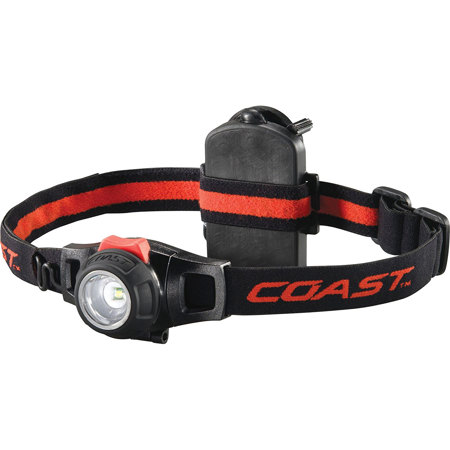 Coast HL7 Pure Beam Focusing Headlamp, 305 Lumens, 416' Beam, AAA Battery