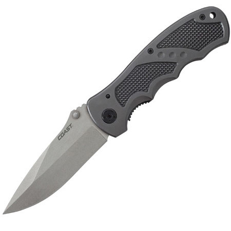 Coast Ghost II Folding Blade Knife with Drop Point Plain Edge Blade