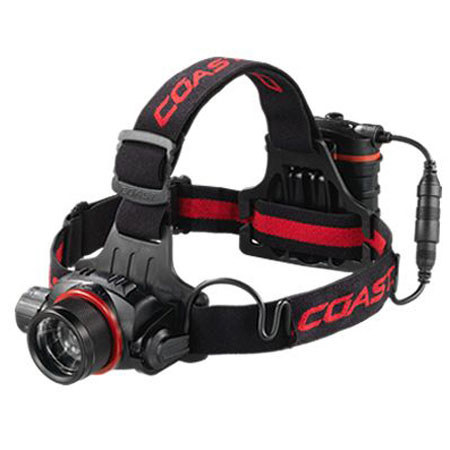 Coast HL8 Headlamp with 615 High / 46 Low Lumen Output, 4x AA