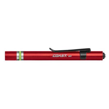 Coast A8R Rechargeable Inspection Penlight, 62' Beam, Red