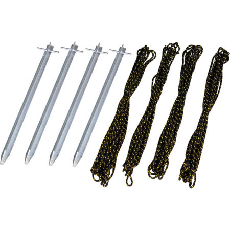 Sunbounce Safety-Kit 1 (4 Ropes And 4 Tent-Pegs, 40 Cm Solid T-Steel)